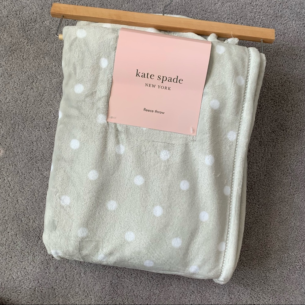 Kate Spade Gray Fleece Blanket